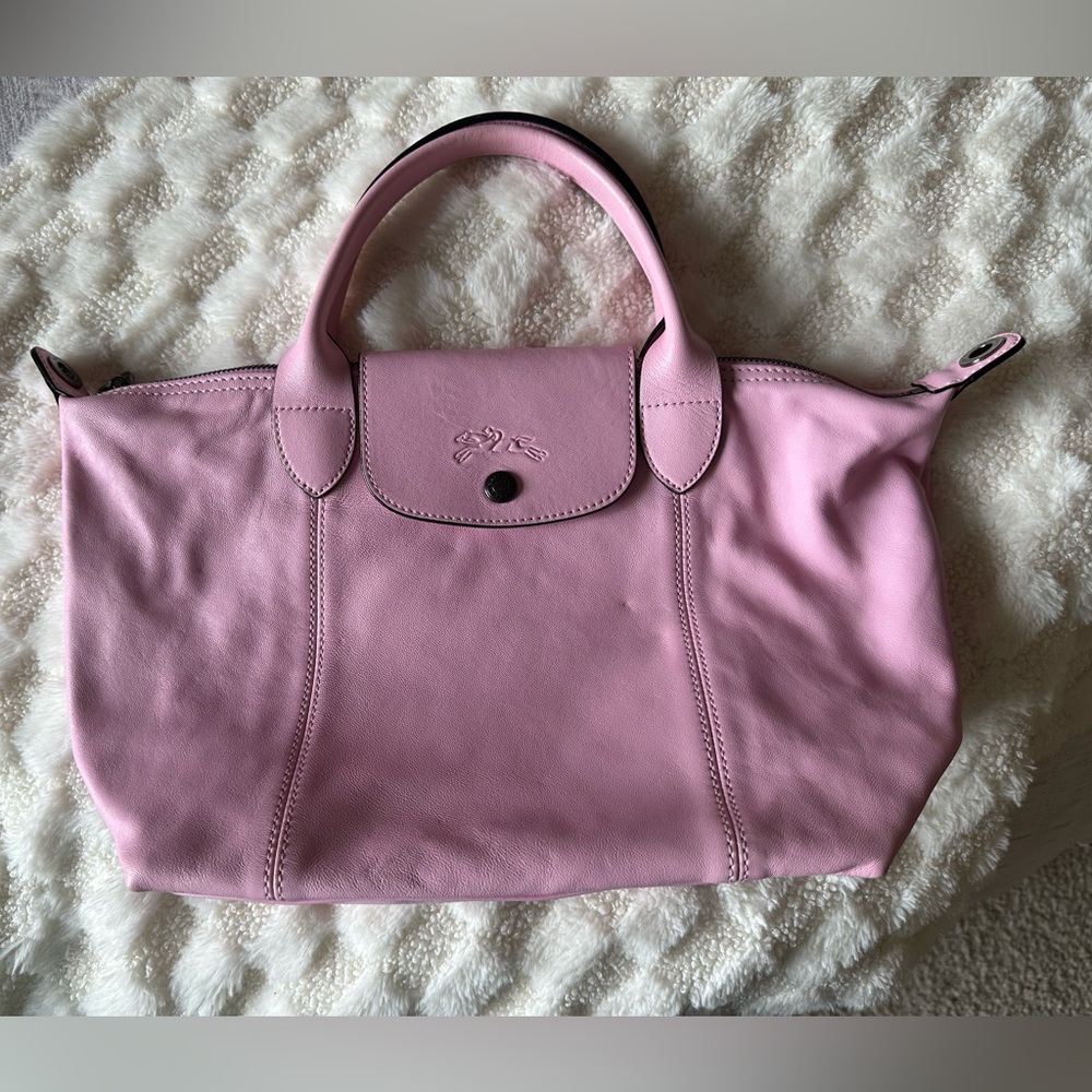 Longchamp Le Pliage Cuir Top Handle Bag